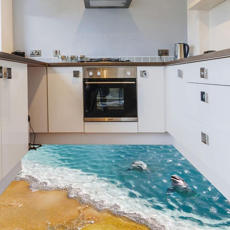 

Dolphin & Sea Print Floor Sticker