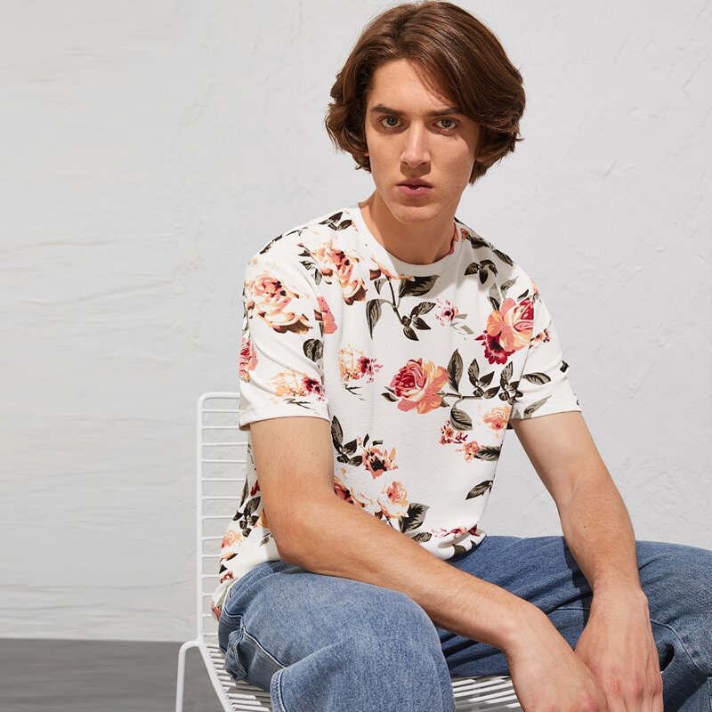 

Guys Floral Print Tee, Multicolor