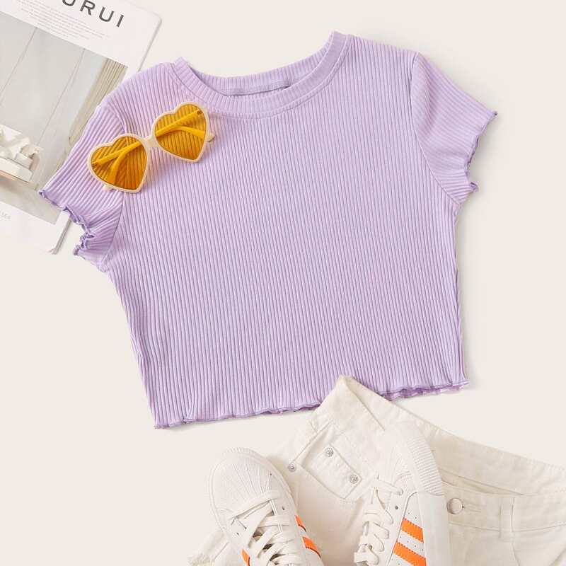 

Lavender Purple Crop Top, Purple pastel