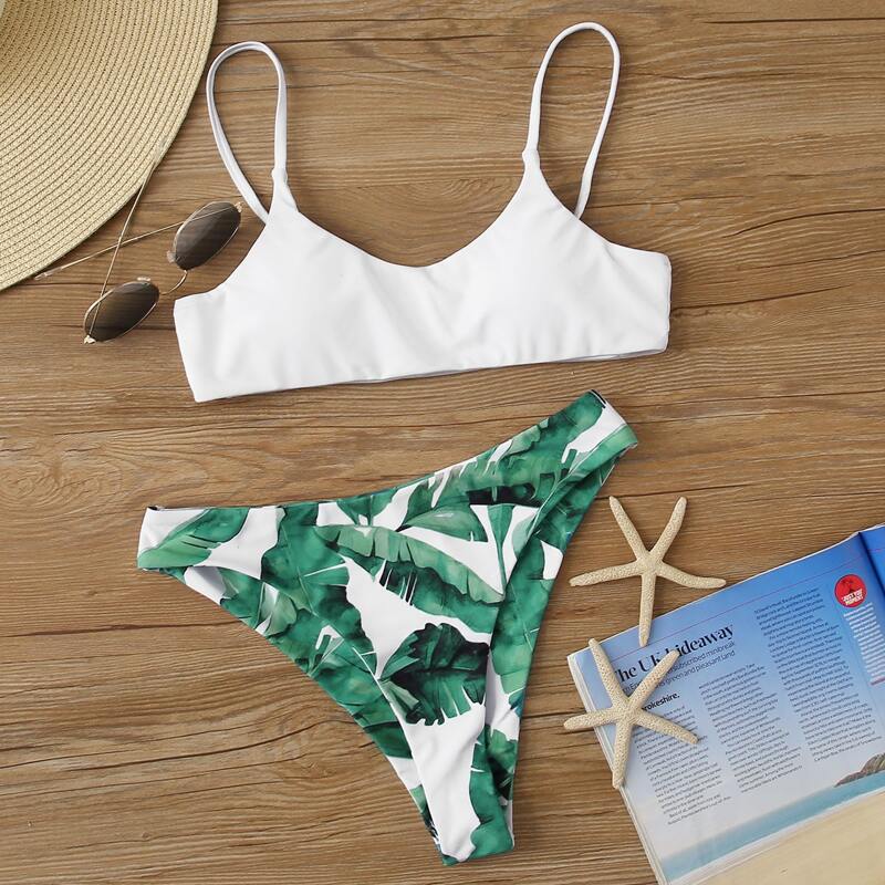 

Tropical Mixed & Match Bikini Swimsuit, Multicolor