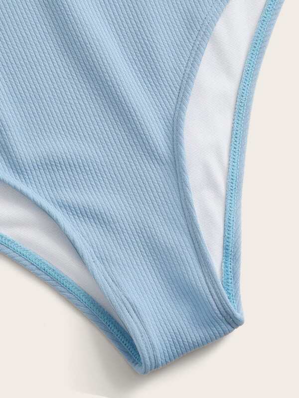 Tie Front One Piece Swimsuit SHEIN USA