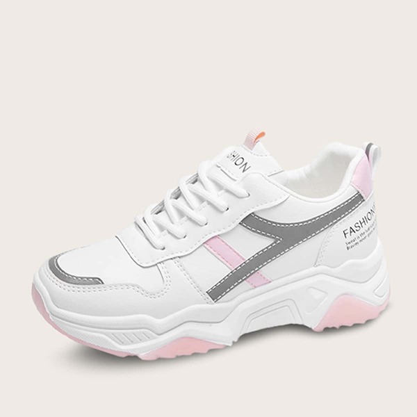 

Lace-up Front Wide Fit Sneakers, White