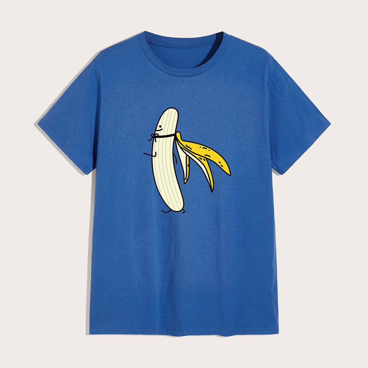 

Guys Cartoon Graphic Crew Neck Tee, Blue