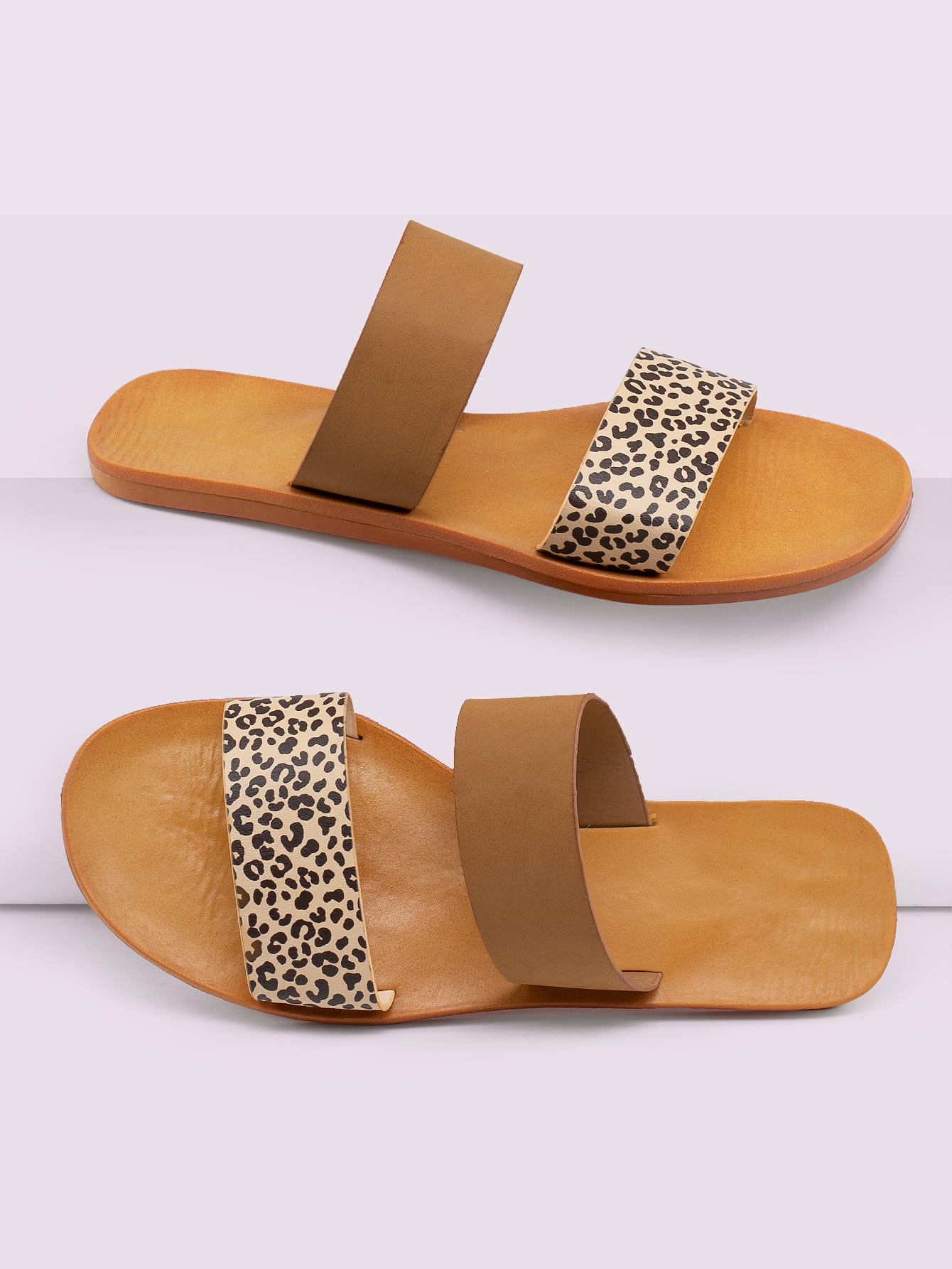 open toe slide sandals