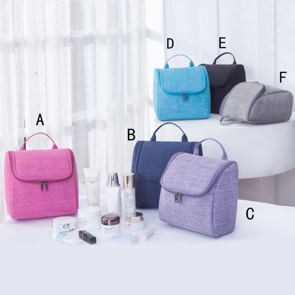 

1pc Plain Travel Storage Bag With Hook, Multicolor