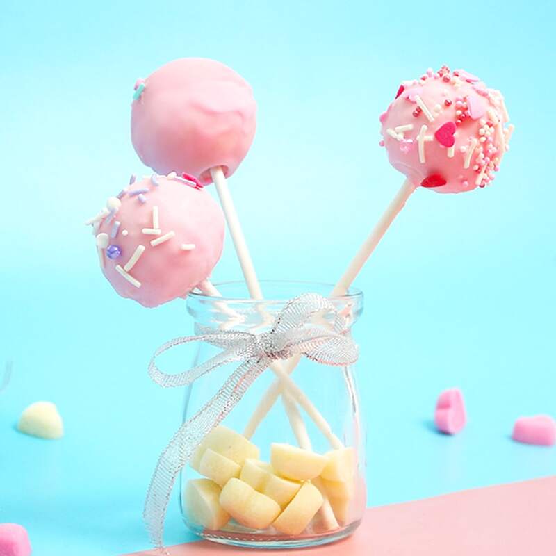 

50pcs Paper Lollipop Sticks, White