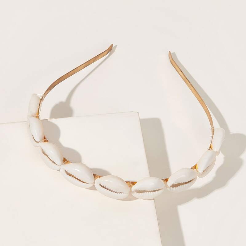 

Shell Decor Hair Hoop, White