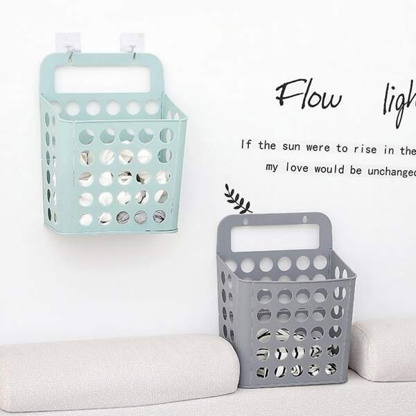 

1pc Wall Mounted Hollow Out Basket, Multicolor