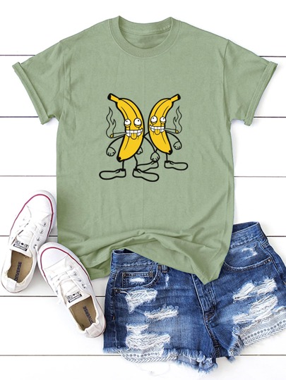 Cartoon Graphic Short Sleeve Tee