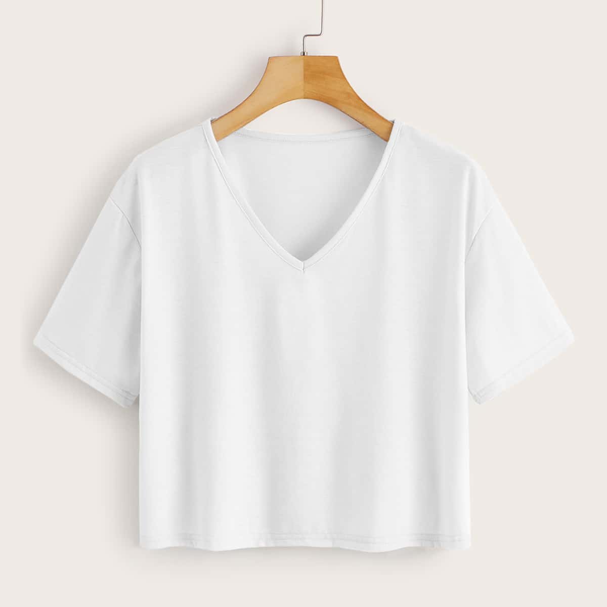 

White Crop Boxy Tee