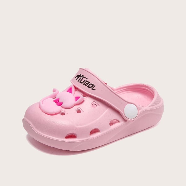 

Baby Girl Cartoon Cat Decor Sandals, Pink