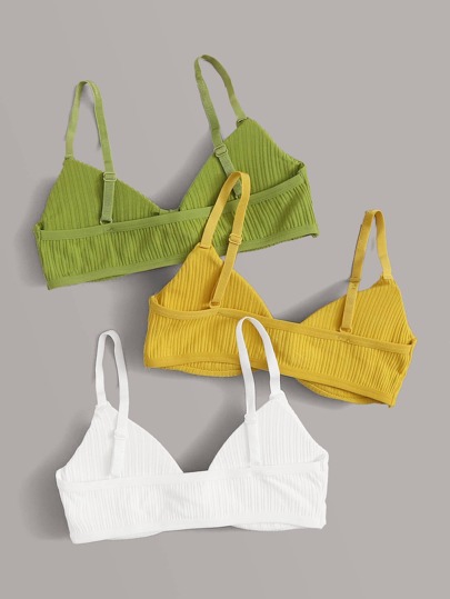 3 paquetes set de sujetador con tira ajustable unicolor