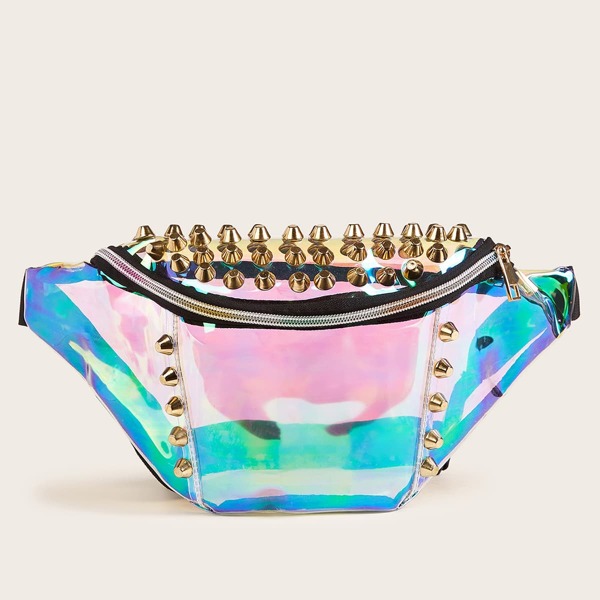 

Декор с шипами Голографическая Fanny Pack, Многоцветный
