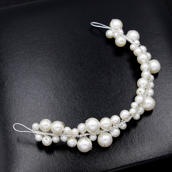 

Pearl Decor Beaded Hair Accessory, White