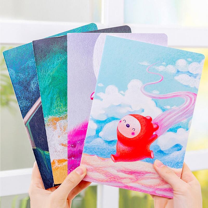

4packs Slogan Graphic Cover Notebook