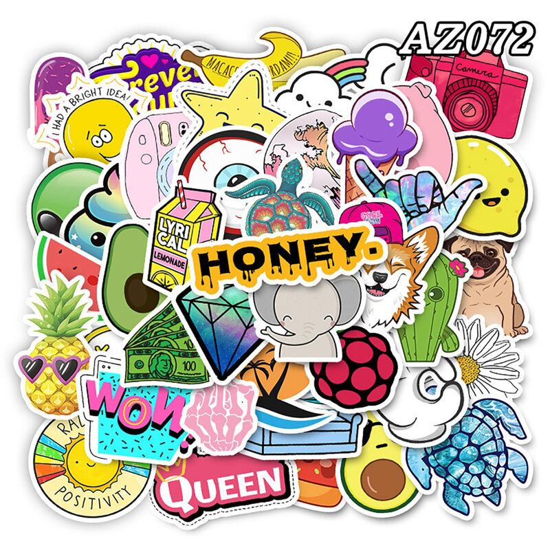 

50 Sheets Cartoon Shaped Decals