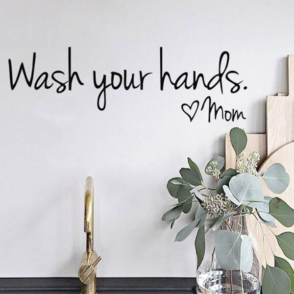 

Slogan Graphic Wall Sticker, Black