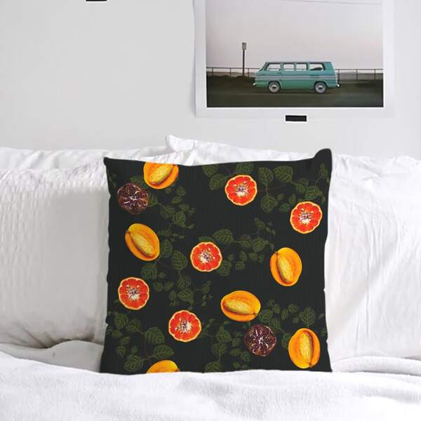 

Fruit Print Cushion Cover Without Filler, Multicolor