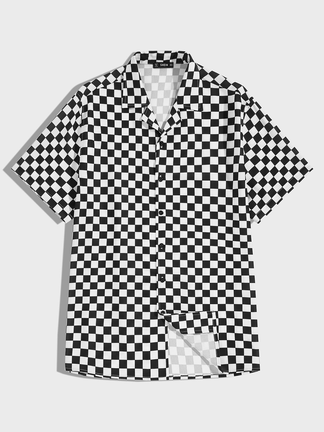 Shein check shirt clearance