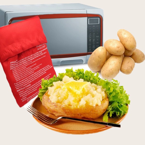 

Запеченная сумка для картофеля в микроволновой печи 1шт, Красный