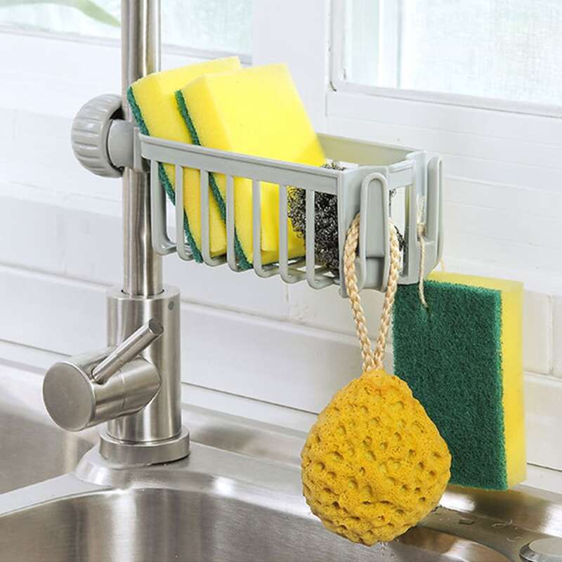 

1pc Faucet Storage Basket, Multicolor