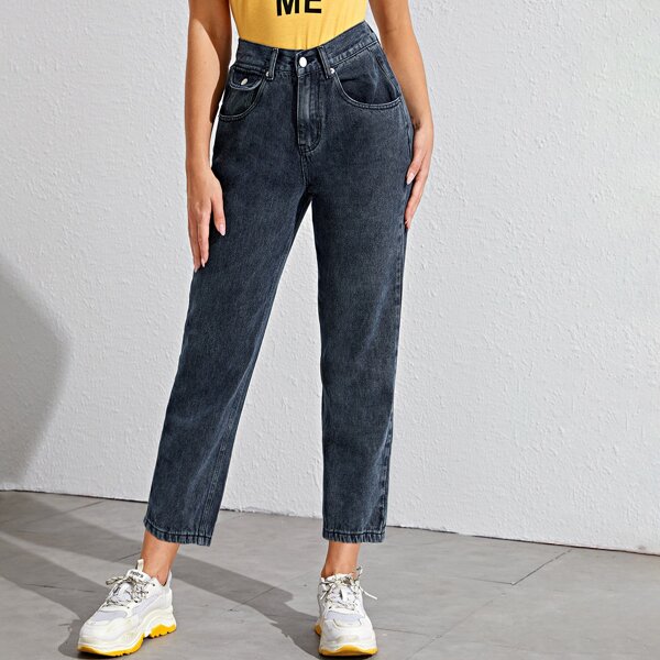 

Короткие джинсы конические, Чёрный