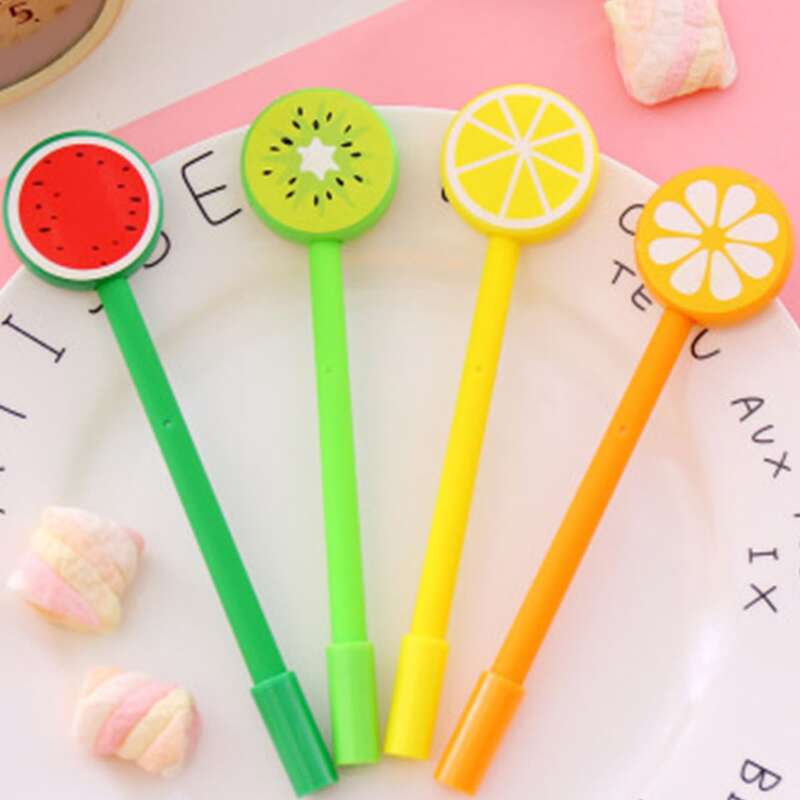 

4pcs Round Fruit Decor Gel Pen