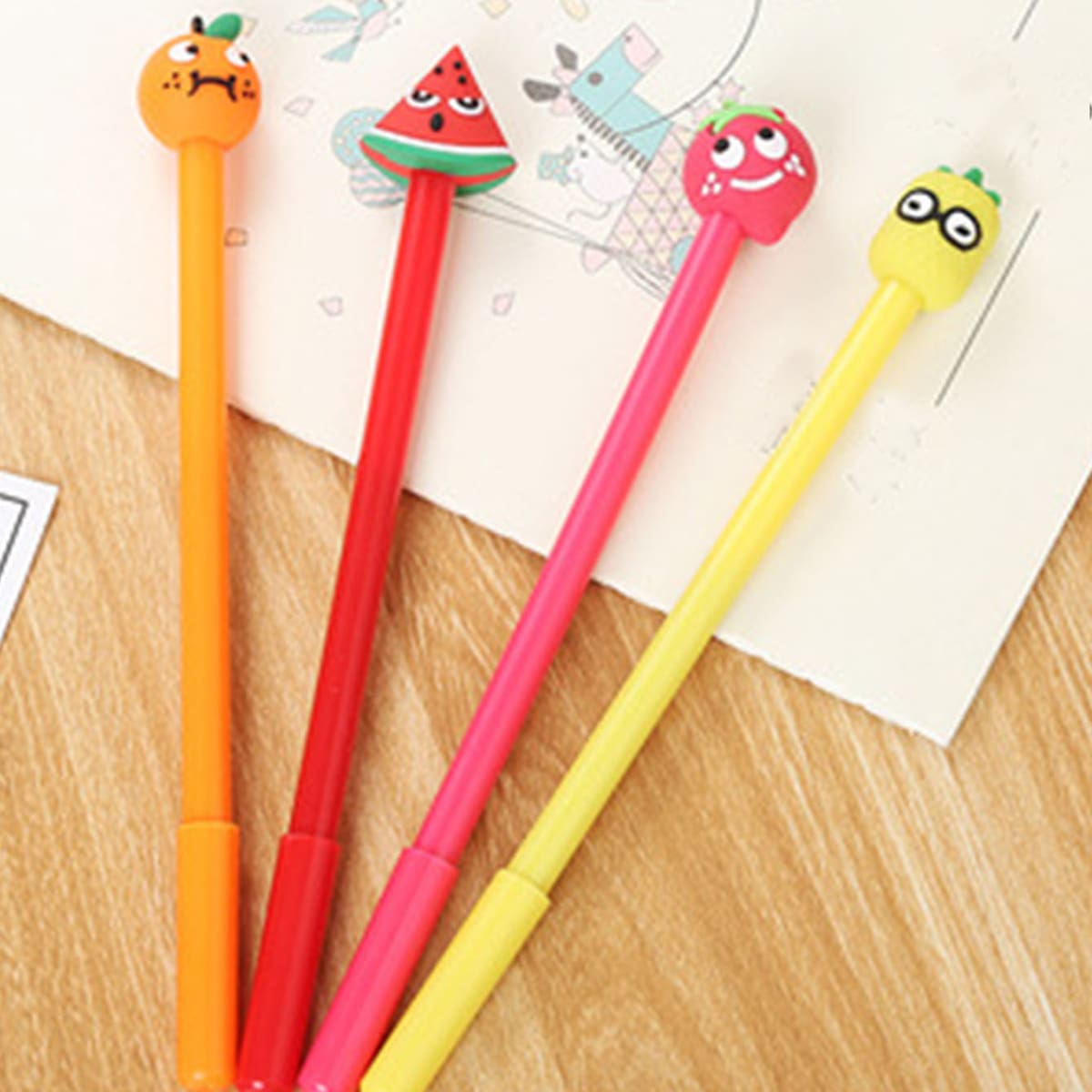 

4pcs Cartoon Fruit Gel Pen