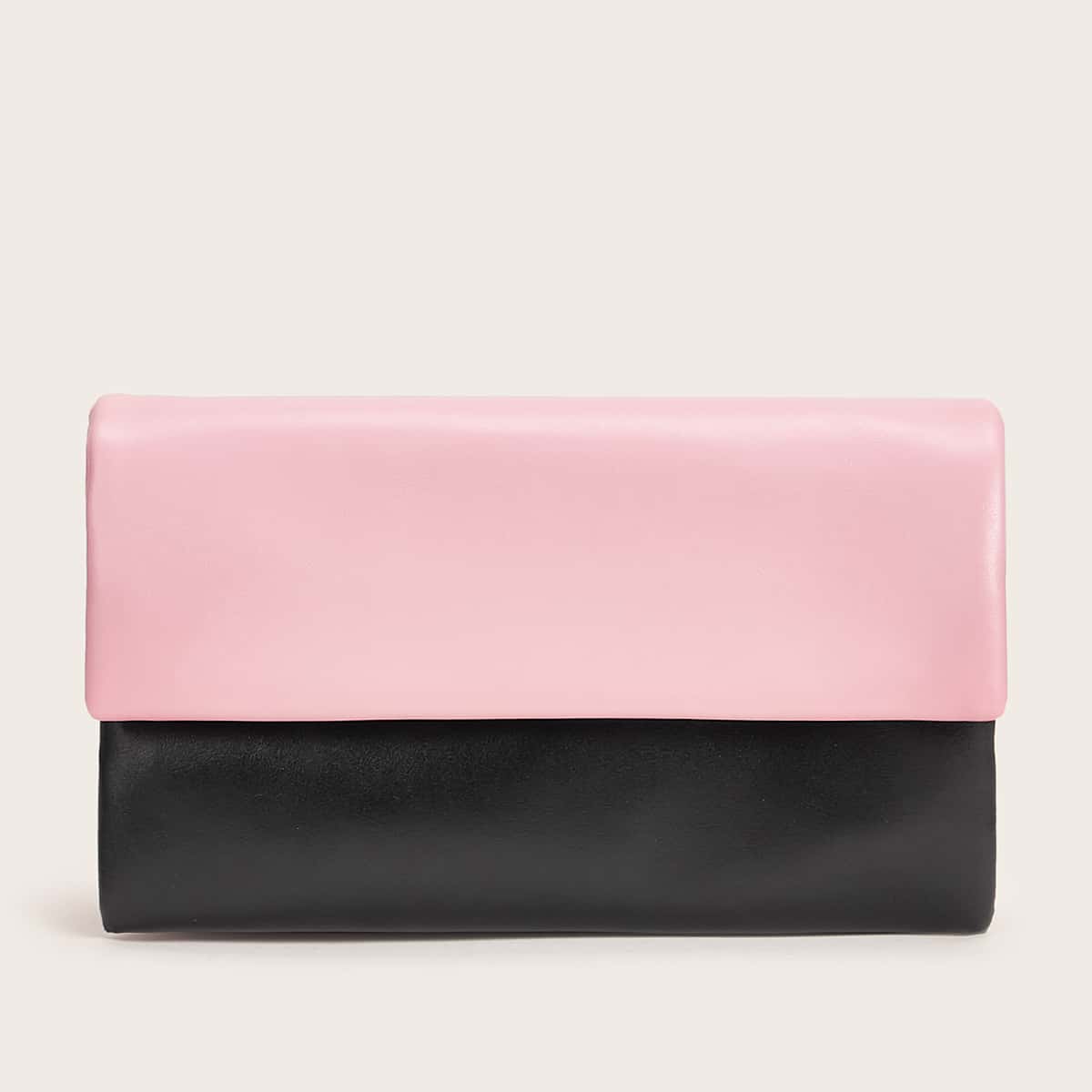 

Colorblock Flap Clutch Bag, Multicolor