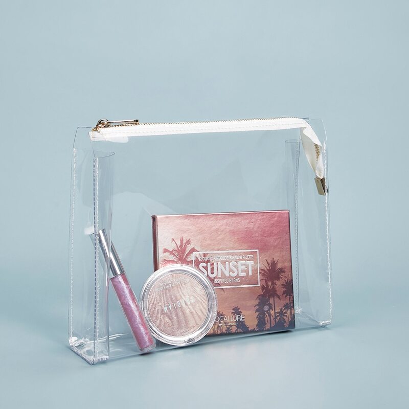 

Transparent Zipper Detail Clutch Bag