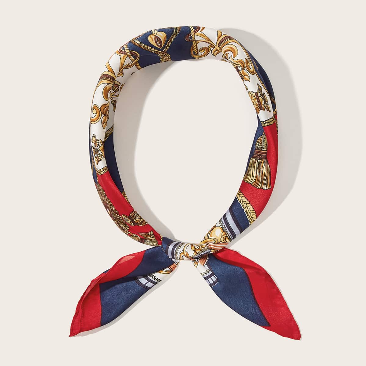 

Chain & Tassel Pattern Bandana, Multicolor