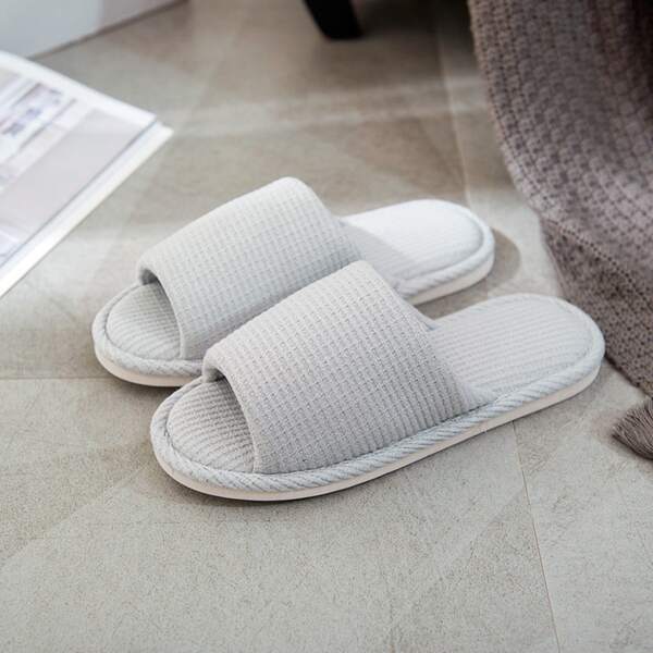 

Men Minimalist Wide Fit Slippers, Grey
