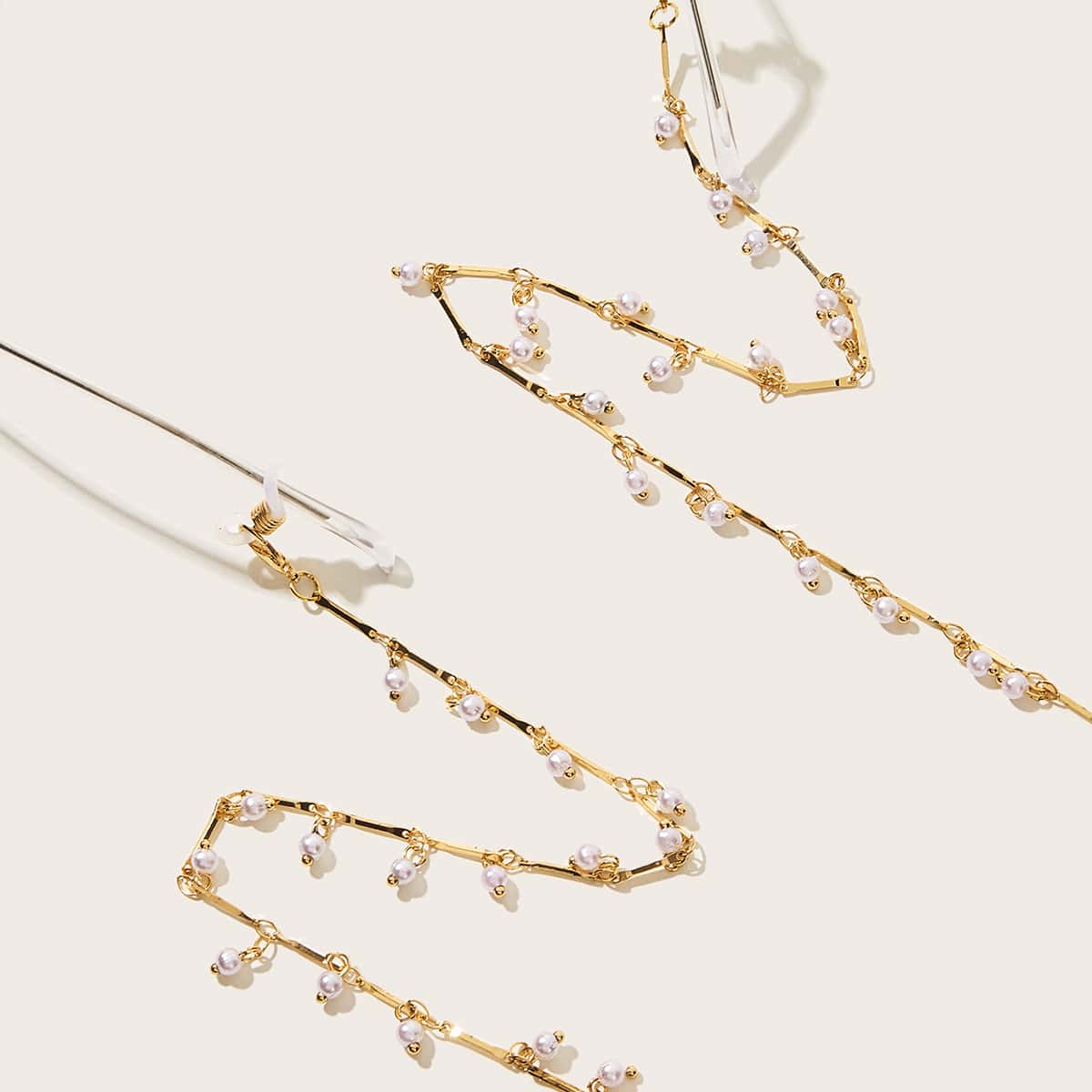 

Faux Pearl Decor Glasses Chain, Gold
