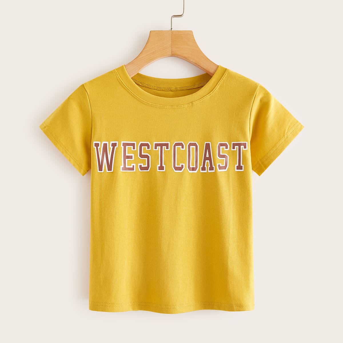 

Letter Print Yellow Tee