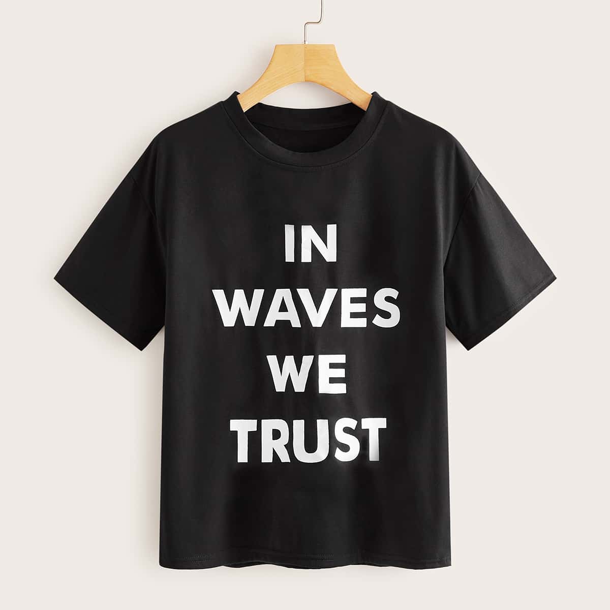 

Slogan Graphic Black Tee