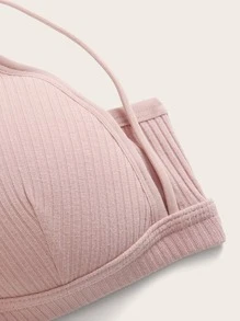 2 Packs Ribbed Harness Bra Set - Multicolor - View 4