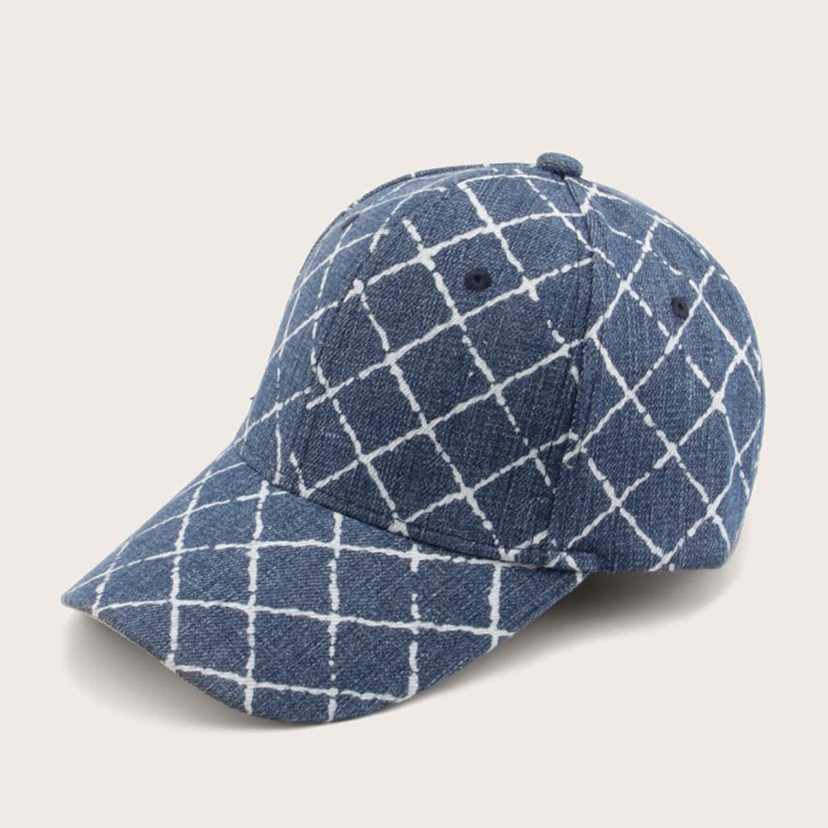

Guys Plaid Pattern Baseball Cap, Blue