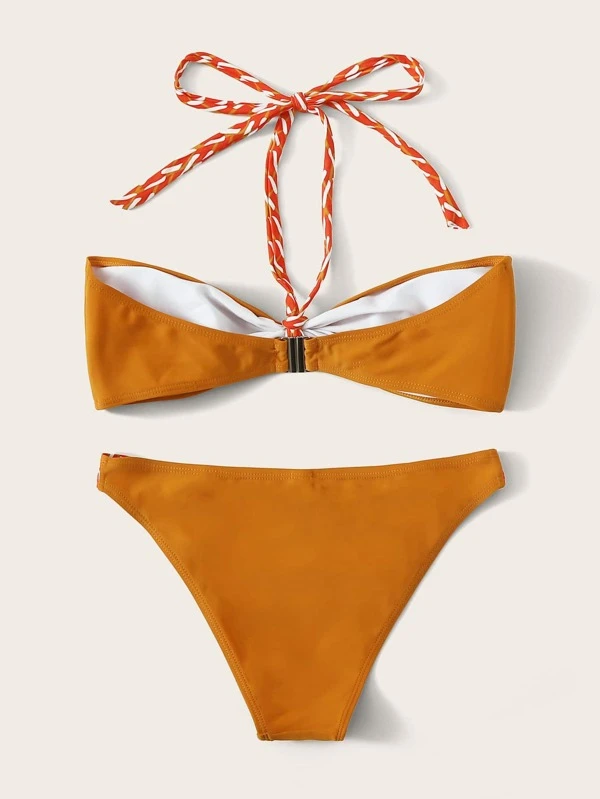 tie back bandeau bikini