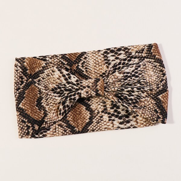 

Snakeskin Pattern Wide Headband, Multicolor