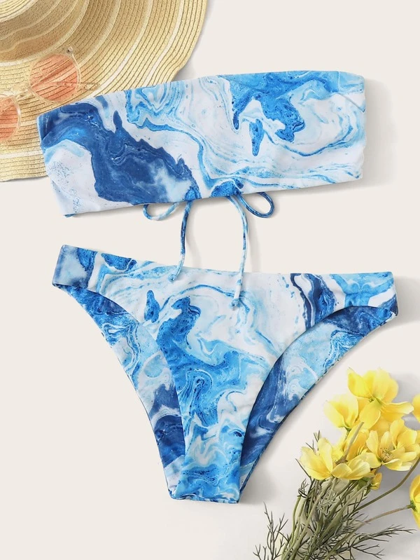 shein tie dye bathing suit