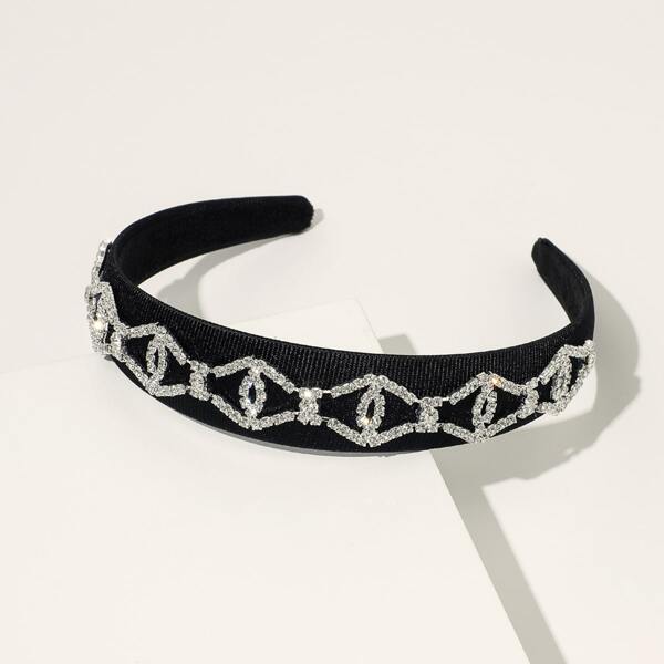 

Rhinestone Decor Hair Hoop, Black