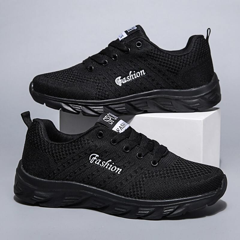 

Guys Lace-up Front Wide Fit Sneakers, Black