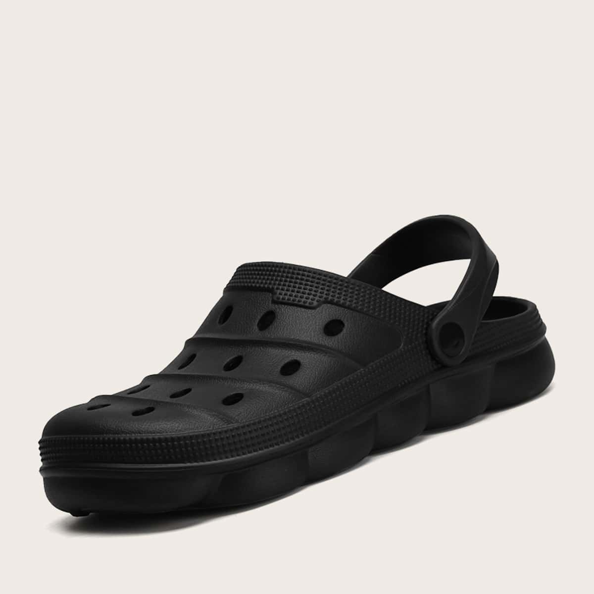 

Guys Hollow Out Slingback Sandals, Black