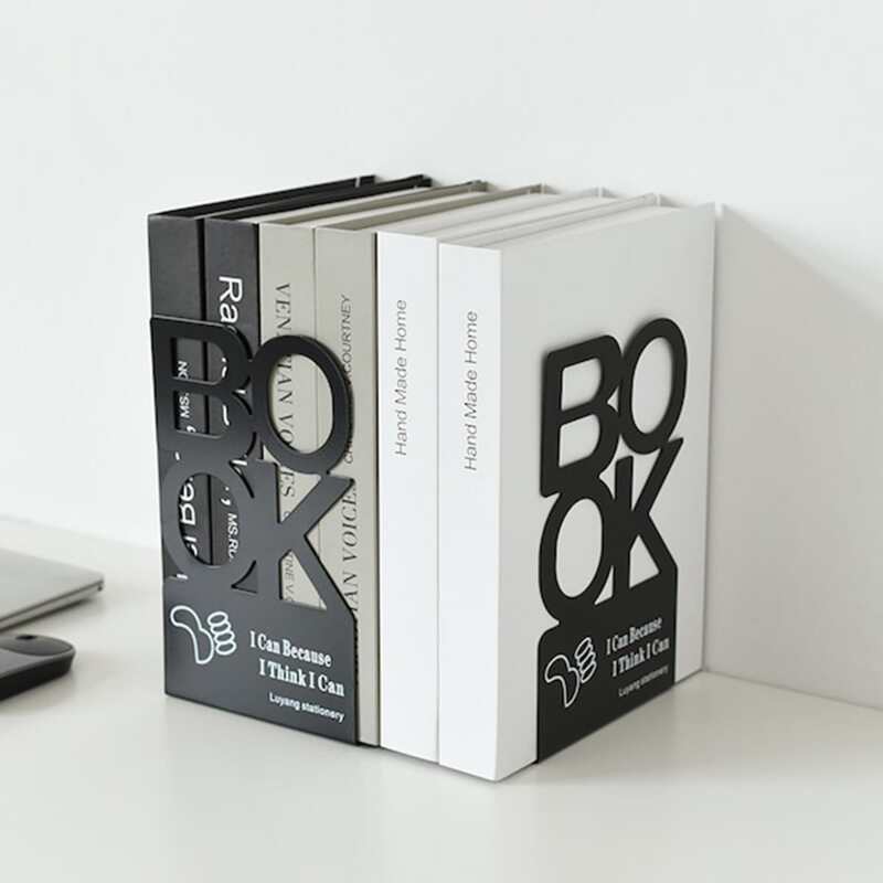 

2pcs Metal Letter Bookend