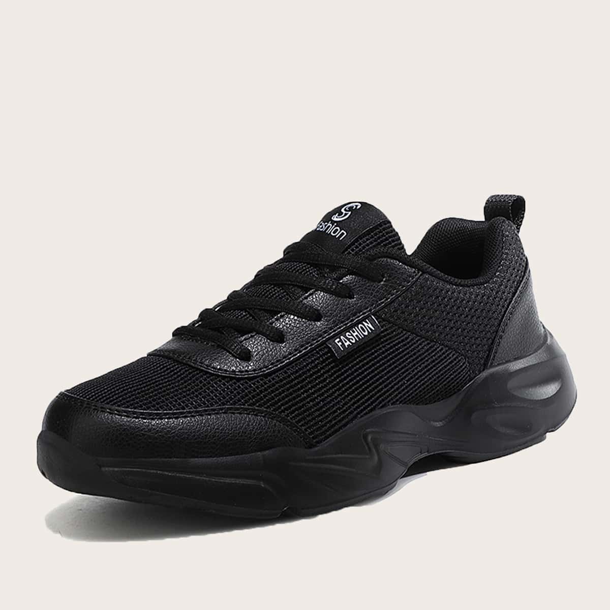 

Lace-up Front Wide Fit Sneakers, Black