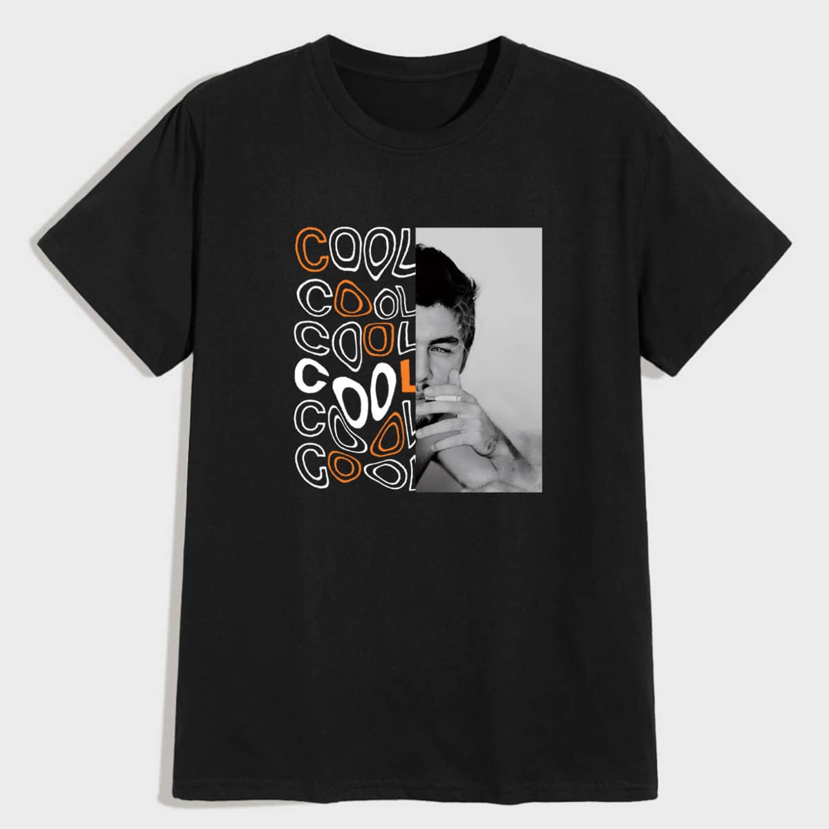 

Guys Letter & Figure Graphic Tee, Black