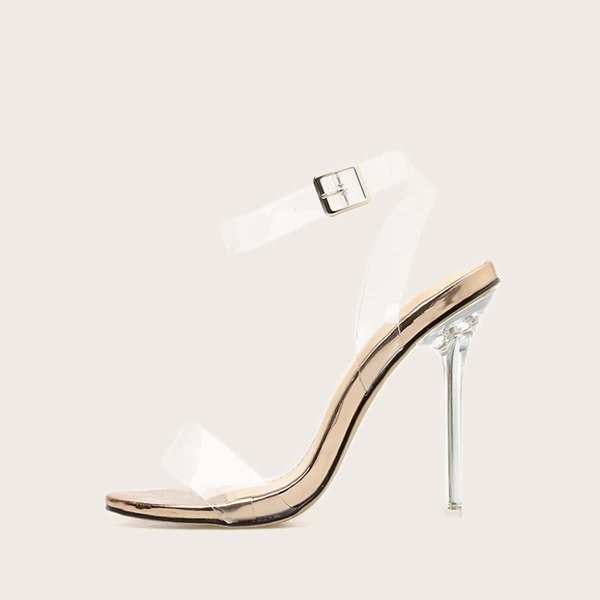 

Open Toe Clear Stiletto Heels