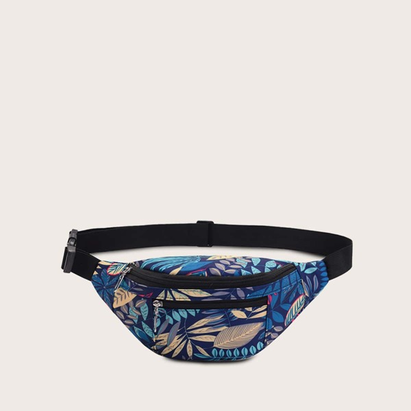 

Tropical Pattern Zipper Front Fanny Pack, Multicolor
