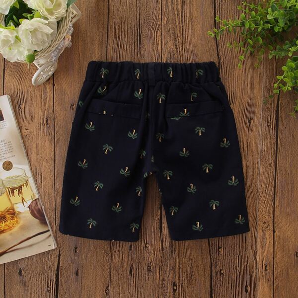 

Toddler Boys Coconut Trees Print Shorts, Navy blue