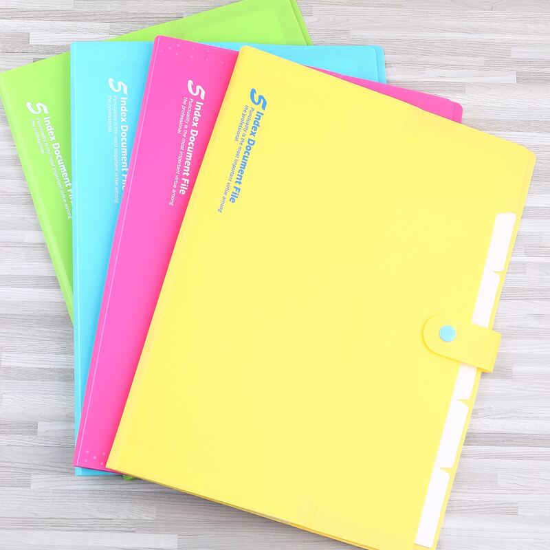 

1pc Random Color 5 Classification Folder